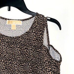 Leopard Print Cold Shoulder Dresss